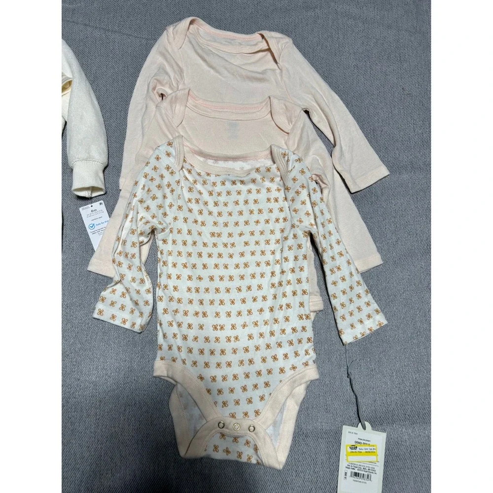 Carter's Baby 6 month‎ Pink Yellow Duck Onesie Pants 6 Piece Lot